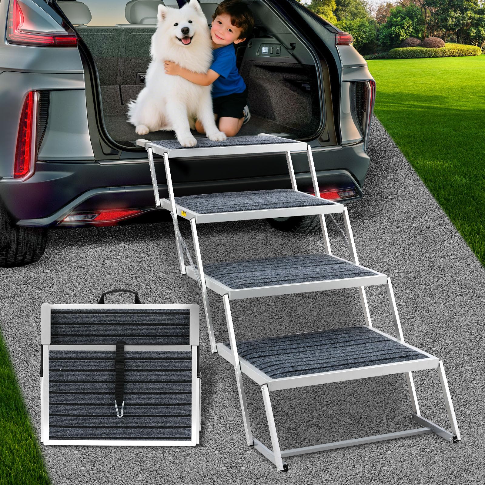 Joyrally Extra Wide Dog Stairs