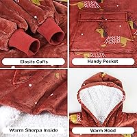 Vista 145 de Catalonia Blanket Hoodie for Kids, Oversized Wearable Sherpa Sweatshirt Pullover for Teens Youth, Gift Idea