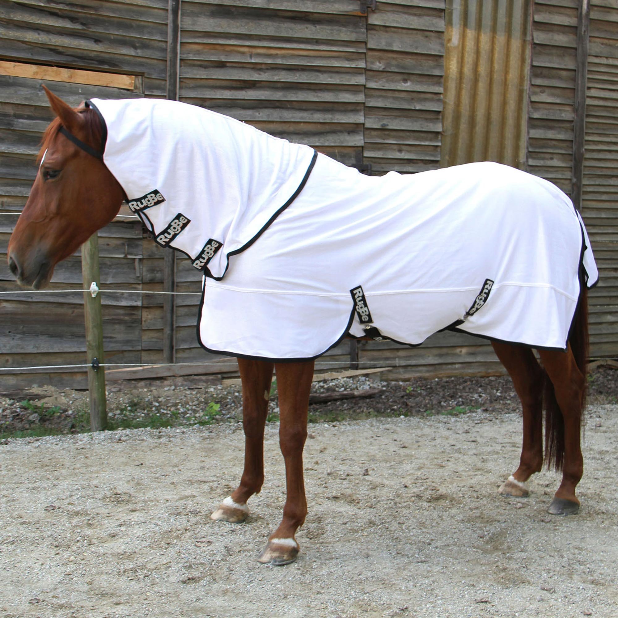 Kerbl Couverture Rugbe Superfly Blanche, 145 Cm Pour Cheval Taille M