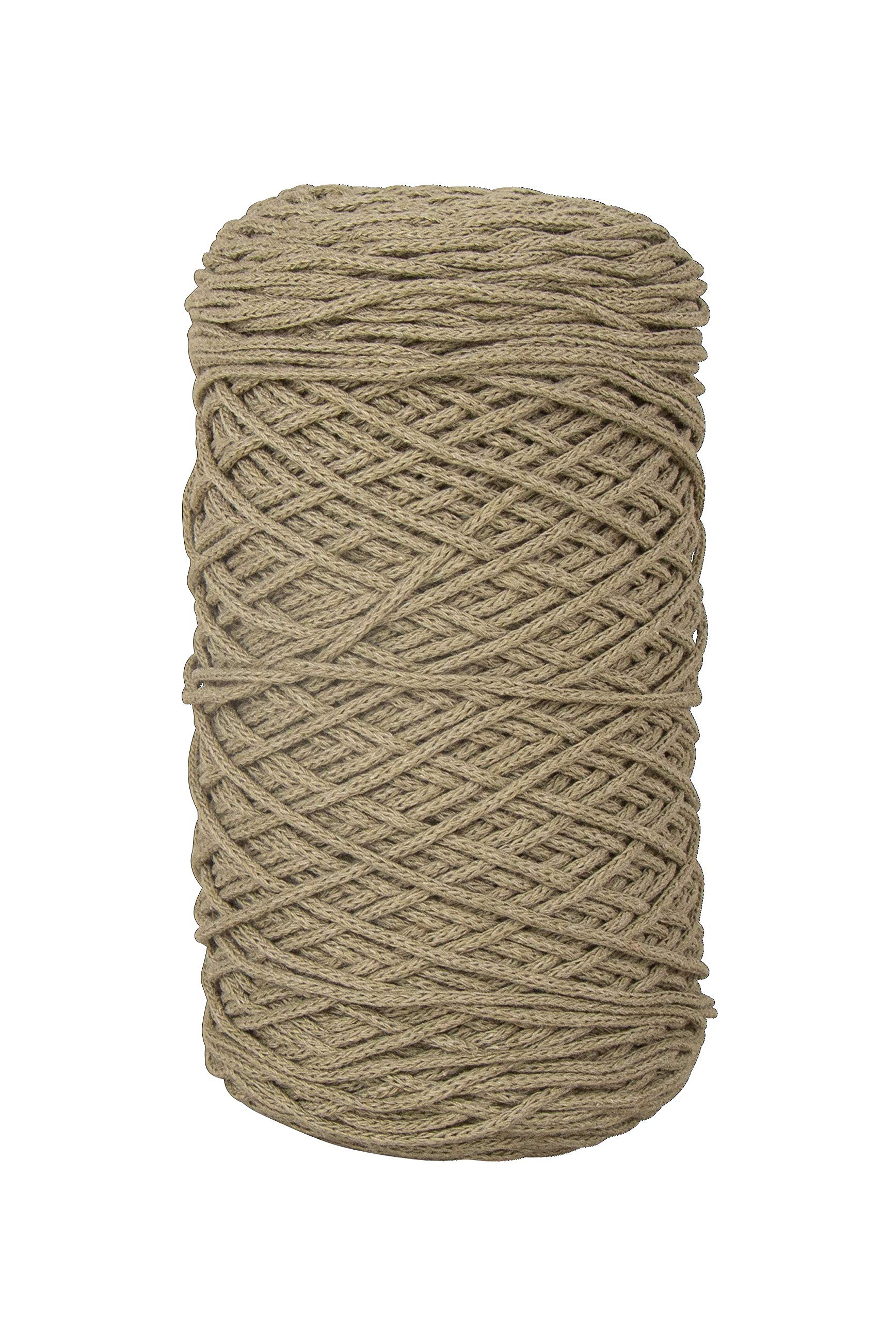 Rayher Braidy Recycling Yarn for Craft, Floristry and Decorations, 2 mm, approx. 250 m, reed green, 42009503