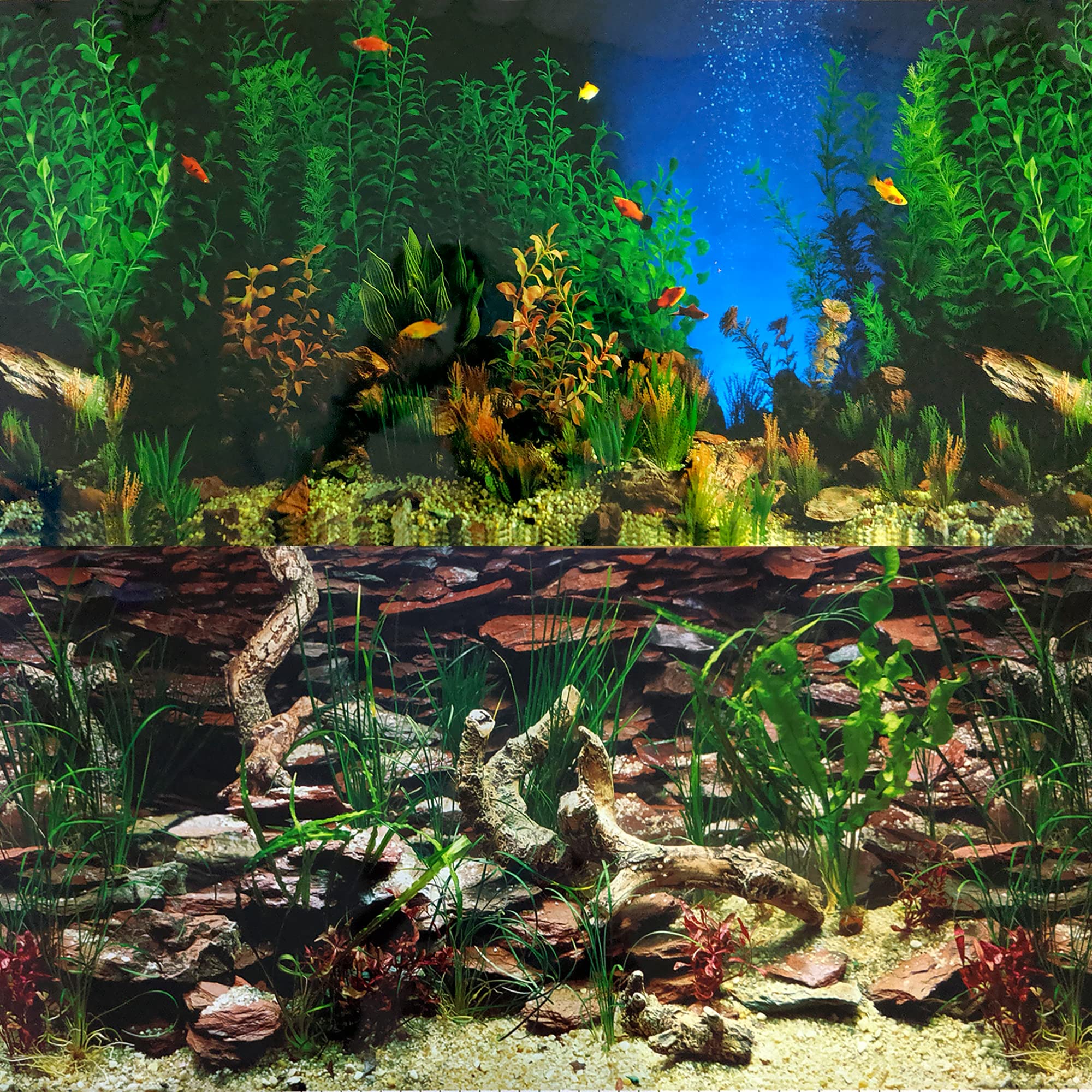 Aquacadabra Repeating Aquarama/Shalescape Aquarium Background (12" height) x 60" length