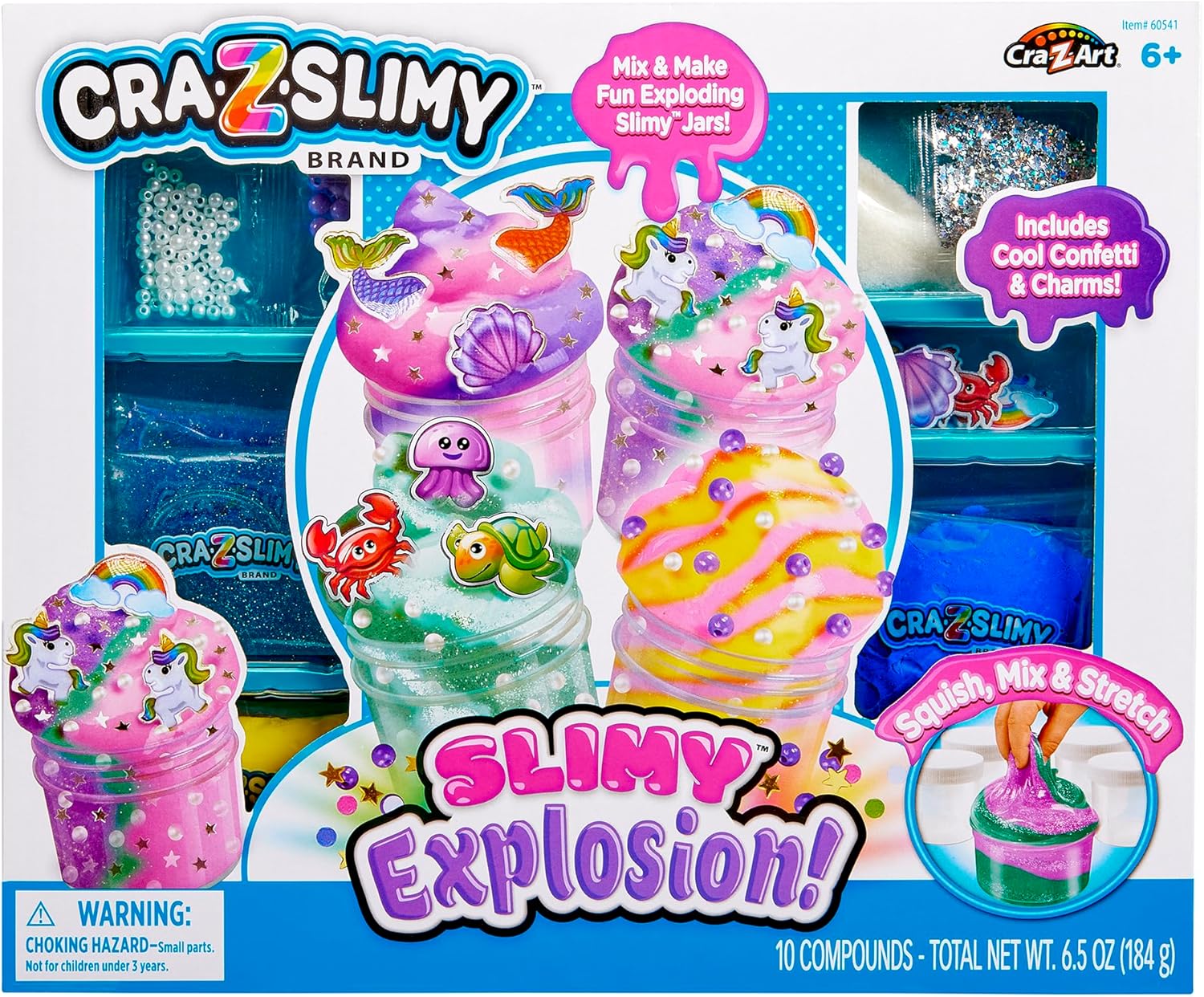 CRA-Z-Slimy DIY Slime Kit for Girls - Sparkle Fantasy Theme with Unicorns, Mermaids, & More, Scented Butter & Glitter Slimes, Arts & Crafts Gift for Kids 6+