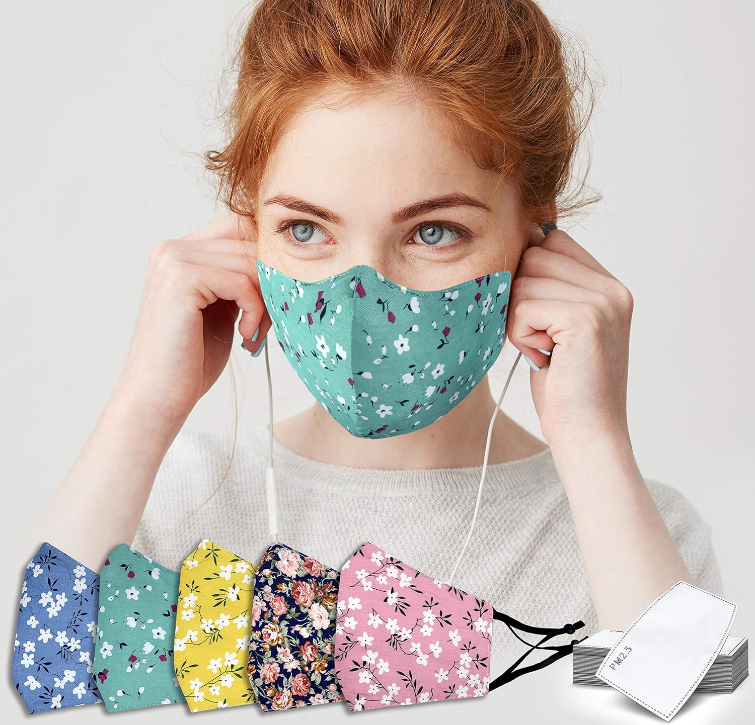 JB London Face Masks Reusable Washable Cotton Premium Fabric Face