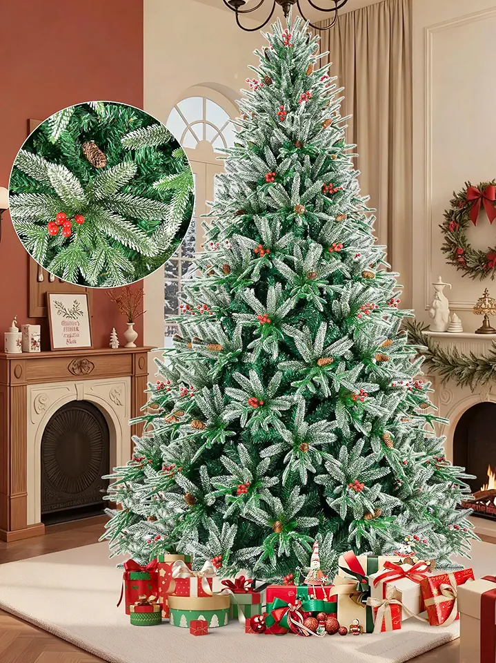 Arvore de Natal 2.40m, Árvore de Natal Verde, Árvore de Natal com Pinhas, Arvore Pinheiro de Natal Tradicional, 1650 Galhos