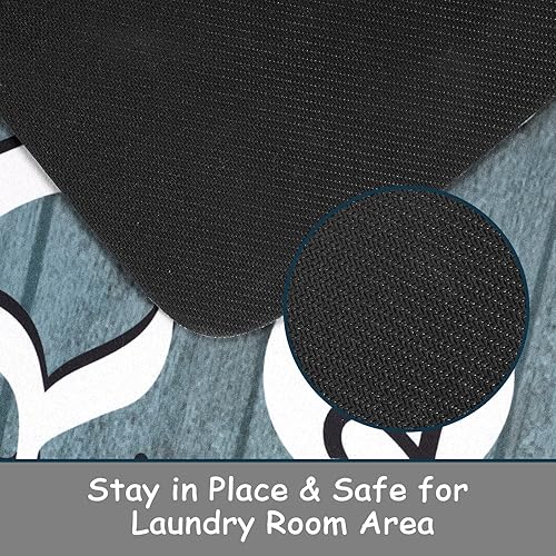 Miniatura 4 de Lahome Alfombra de lavandería de 20 x 59 pulgadas, antideslizante, lavable, alfombra de pasillo para baño, cocina, baño, decoración de pasillo,