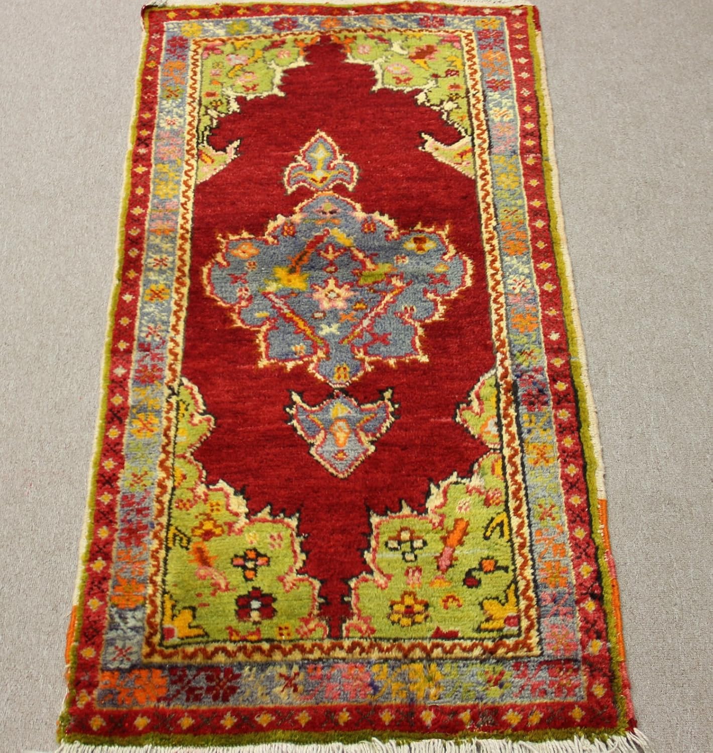 Anatolian Vintage Doormat Small rug 4,1x2,1 feet Area rug