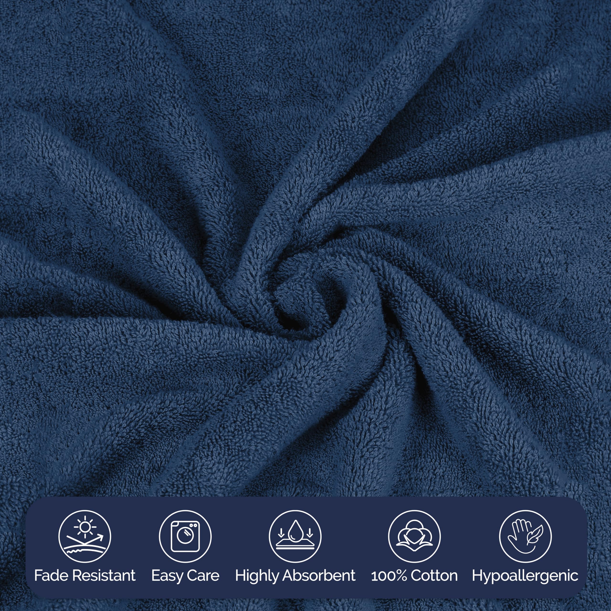 Elegant Comfort Set di 6 asciugamani in cotone di alta qualità, include 2 salviette, 2 asciugamani per le mani e 2 teli da bagno, 100% cotone turco, asciugamani altamente assorbenti e super morbidi,