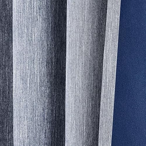 Miniatura 3 de Melodieux Elegantes cortinas opacas de algodón para oscurecer la habitación, para sala de estar, dormitorio, con aislamiento térmico, paneles de