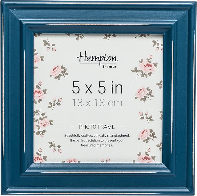 Hampton Frames PALOMA 5x5 (13x13cm) Teal Square Picture Poster Photo Frame Glass PAL301955T