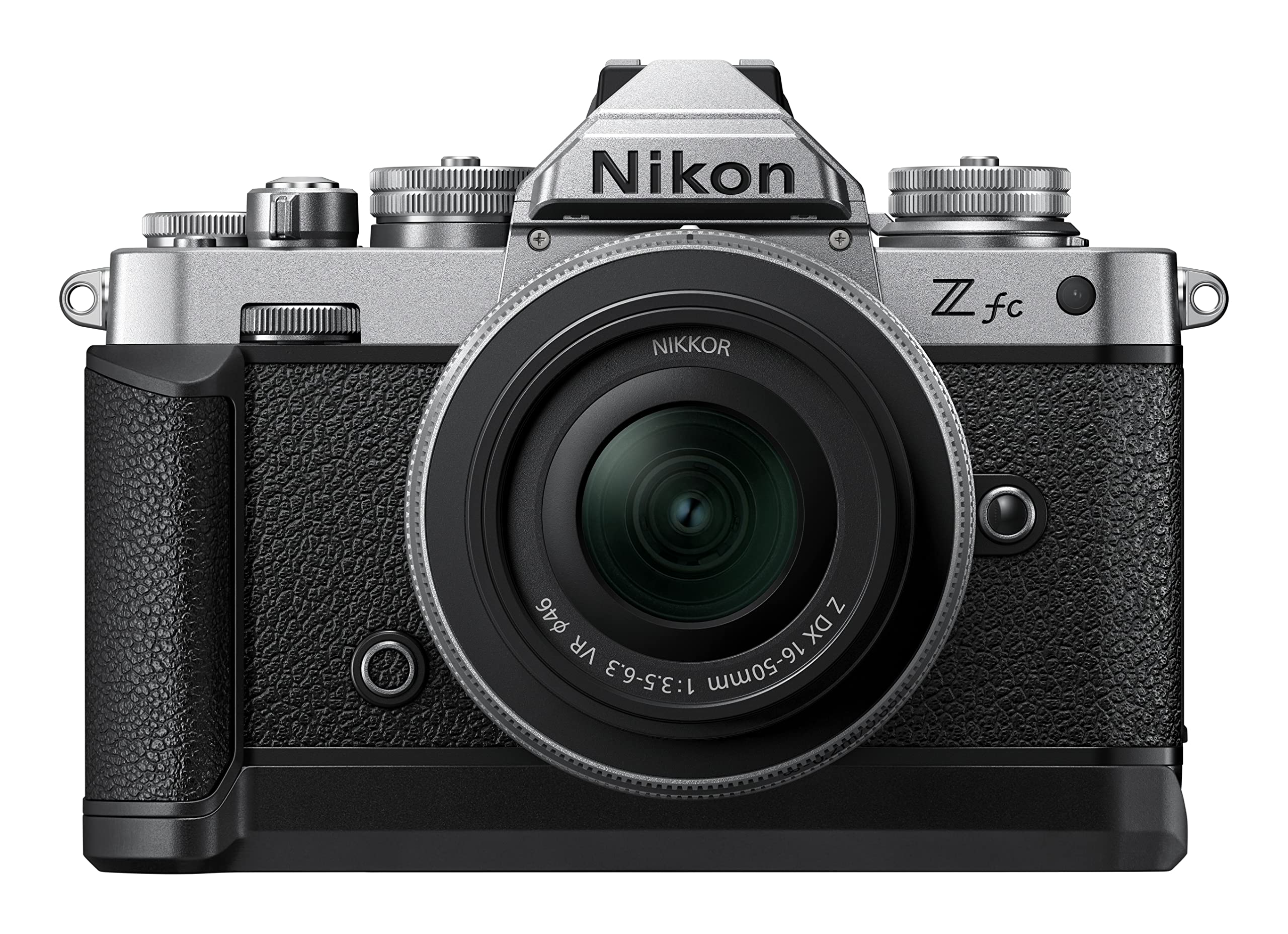 Nikon Z fc 16-50 VR + 50-250 VR+ Lexar SD 64GB, Mirrorless DX 20.9 MP, ghiere di controllo, mirino elettronico, 4K, monitor angolazione variabile, argento [Nital Card: 4 Anni di Garanzia]