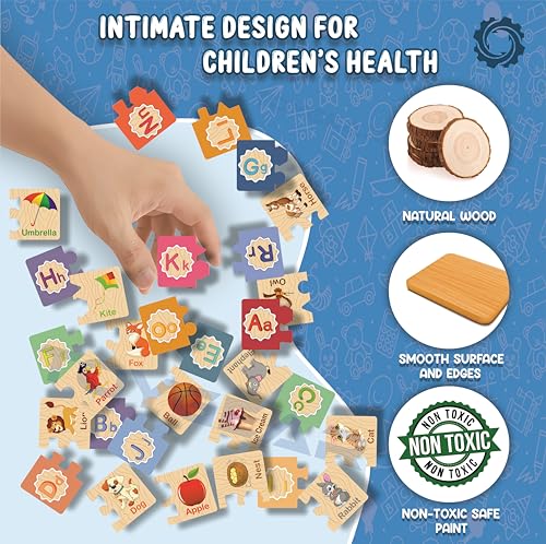 Image of Eco Friendly Materials Wooden Learning Toys Puzzle for Brain Training /jorky Cutting for Home /School /Non-Toxic /Education Memory Games for Baby Boy and Girl (Lock Number Math Sign)
