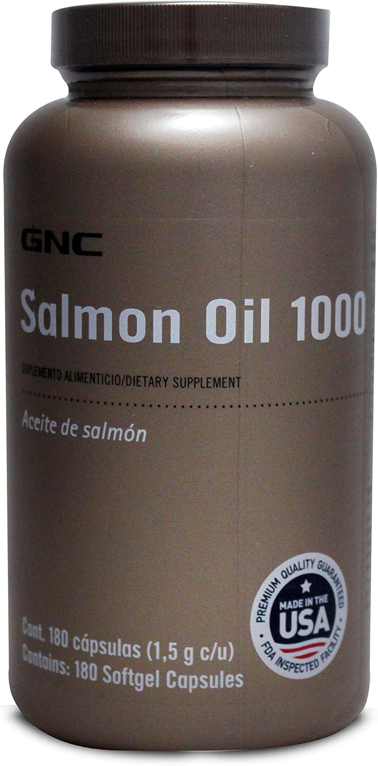 GNC, Aceite de Salmón Omega 3, 180 cápsulas, 1000 mg
