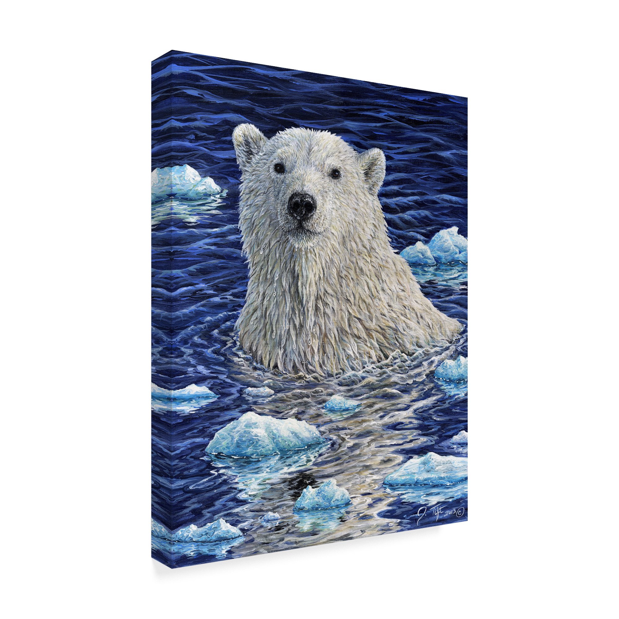 Amazon.co.jp: Jeff Tiftによるホッキョクグマの絵、60.96x80.96