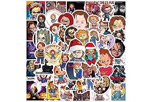 60pcs Chucky Horror Movie Stickers - The Perfect Spooky Addition to Your Collection