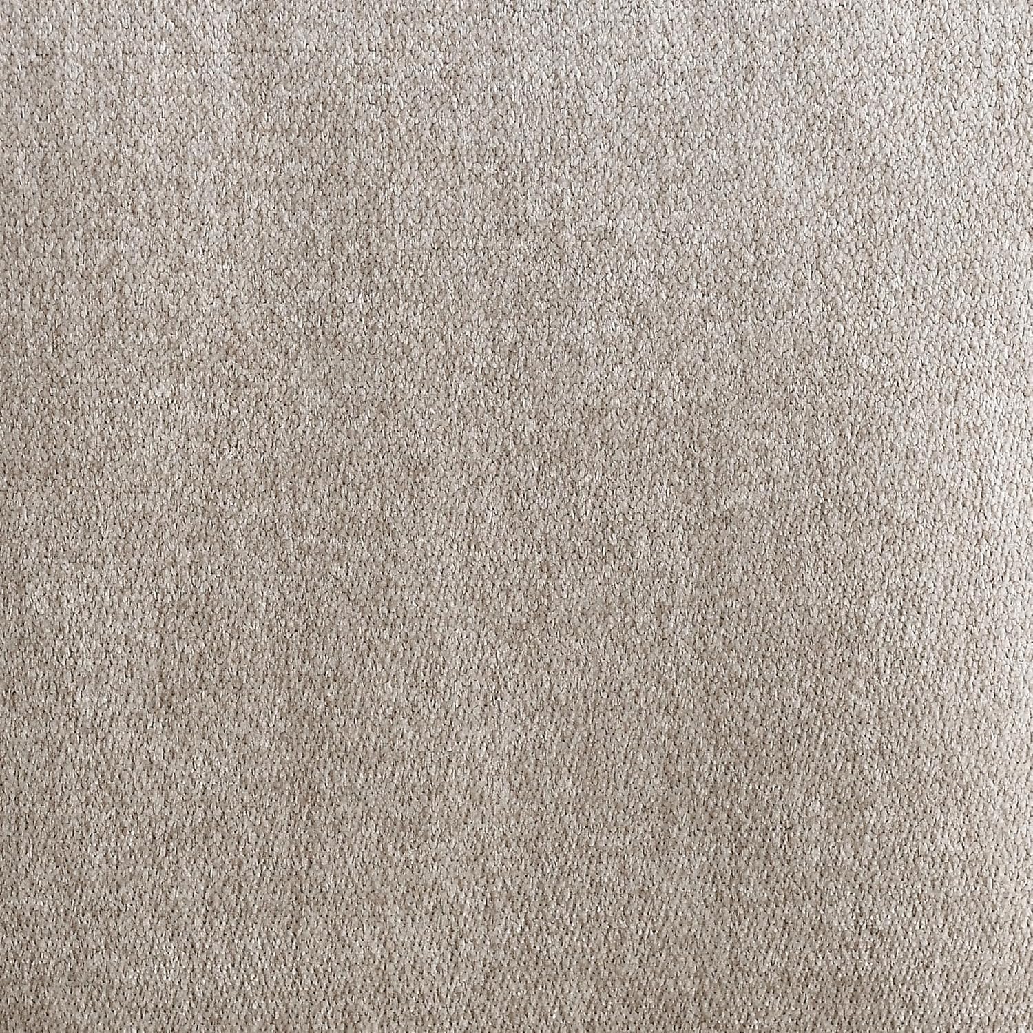 Beige Chenille Upholstered Queen Platform Bed with Soft Headboard