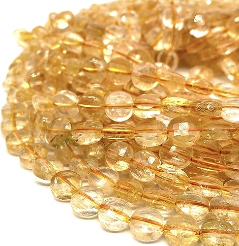 Miniatura 4 de ABCGEMS - Cuentas brasileñas de citrino de miel dorada un proceso de corte revolucionario más superficies para reflejar la luz curación energía