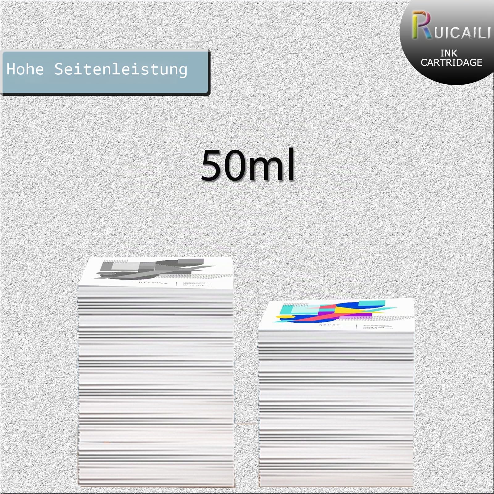 SJIC8 Tintenpatronen, Schwarz, 50 ml, kompatibel mit Epson sjic8, kompatibel mit TM-J7000, TM-J7500, TM-J 7500 Serie und TM-J7500 P TM-J9000, 4 Stück