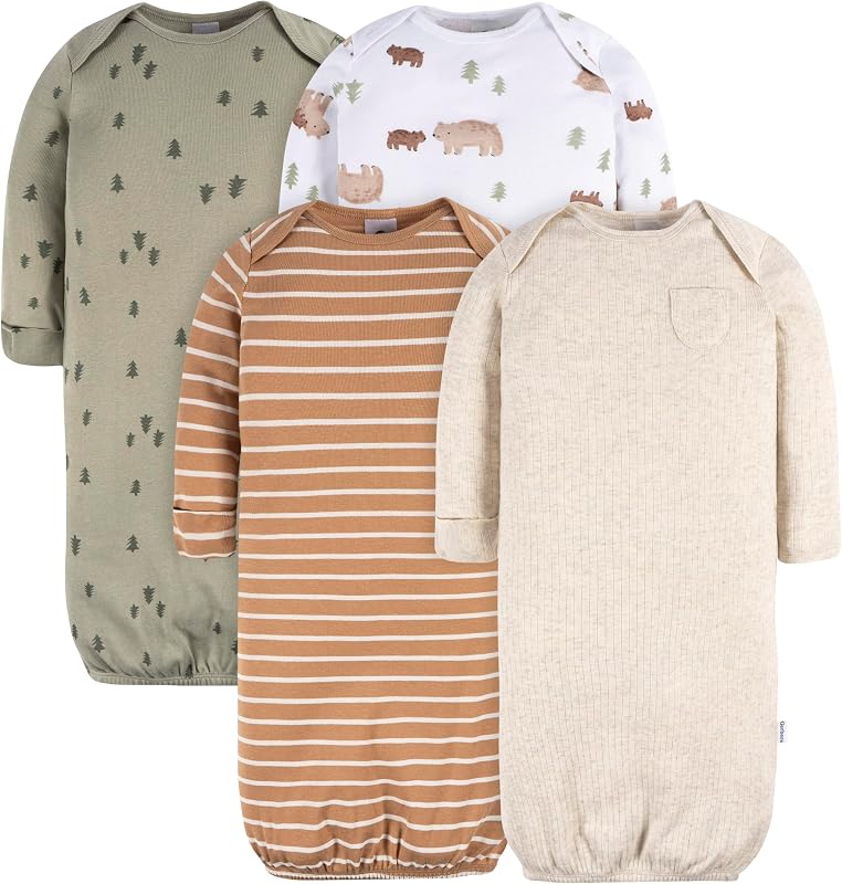 Baby Boys 4-Pack Sleeper Gown