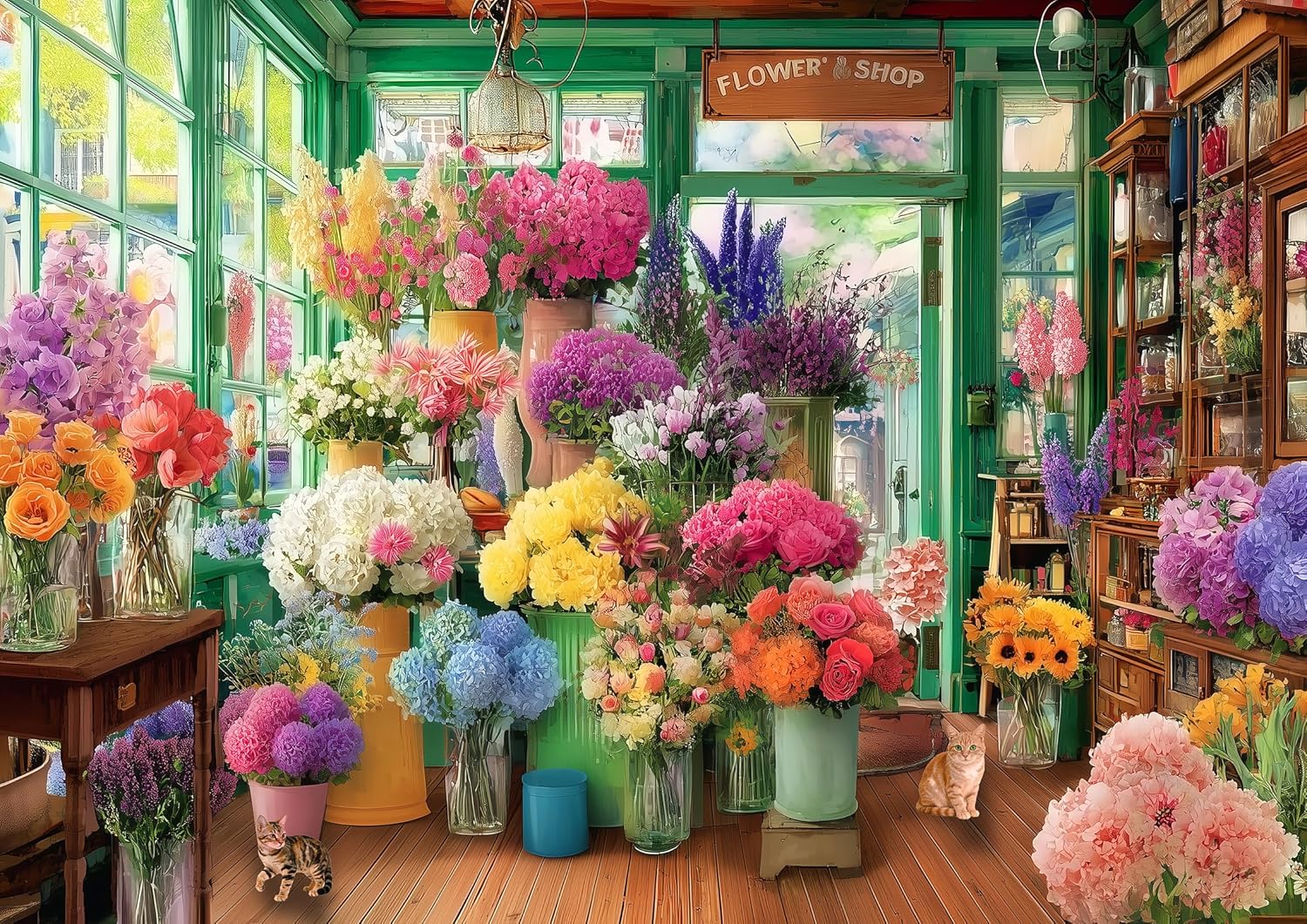 500 Piece Puzzle for Adults – Garden Dog Jigsaw Puzzle 500 Pieces for Adults – Interlock Perfectly Letter on Back No Dust, Home Decor Birthday Party Gift Toy for Men Women Elders Seniors