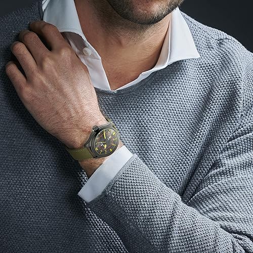 Miniatura 6 de Smith & Wesson Reloj N.A.T.O. para hombre, 5 ATM, movimiento japonés, acero inoxidable, resistente al agua, reloj táctico, cuarto de galón de