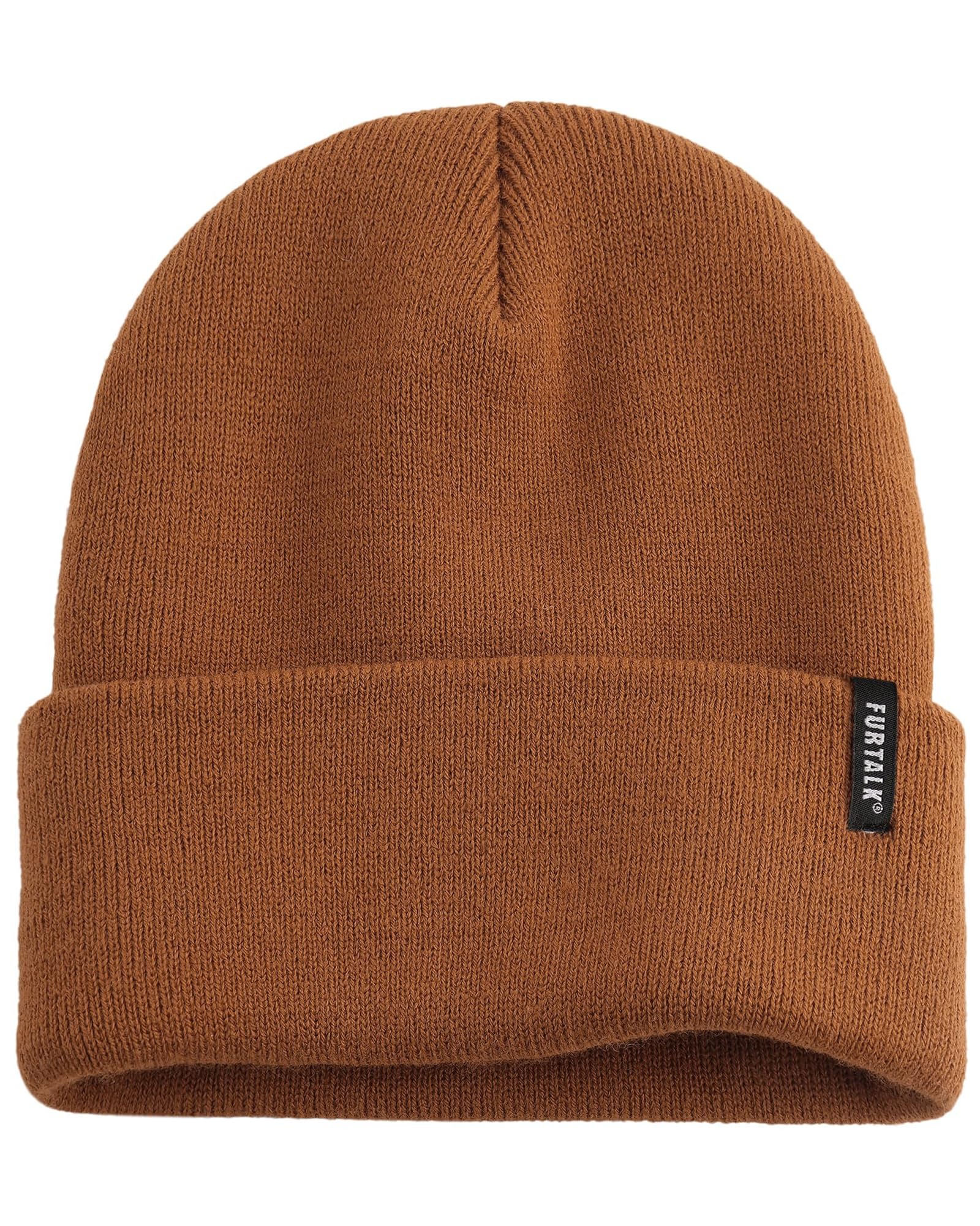 FURTALK Beanie Hat for Men Women Winter Hats for Women Men Soft Warm Unisex Cuffed Beanie Knitted Skull Cap