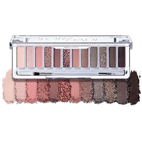 Miniatura 9 de JOAH Color Haul Paleta de sombras de ojos, kit de maquillaje de ojos de tamaño de viaje, sombra de ojos mate y brillante, maquillaje coreano, 12