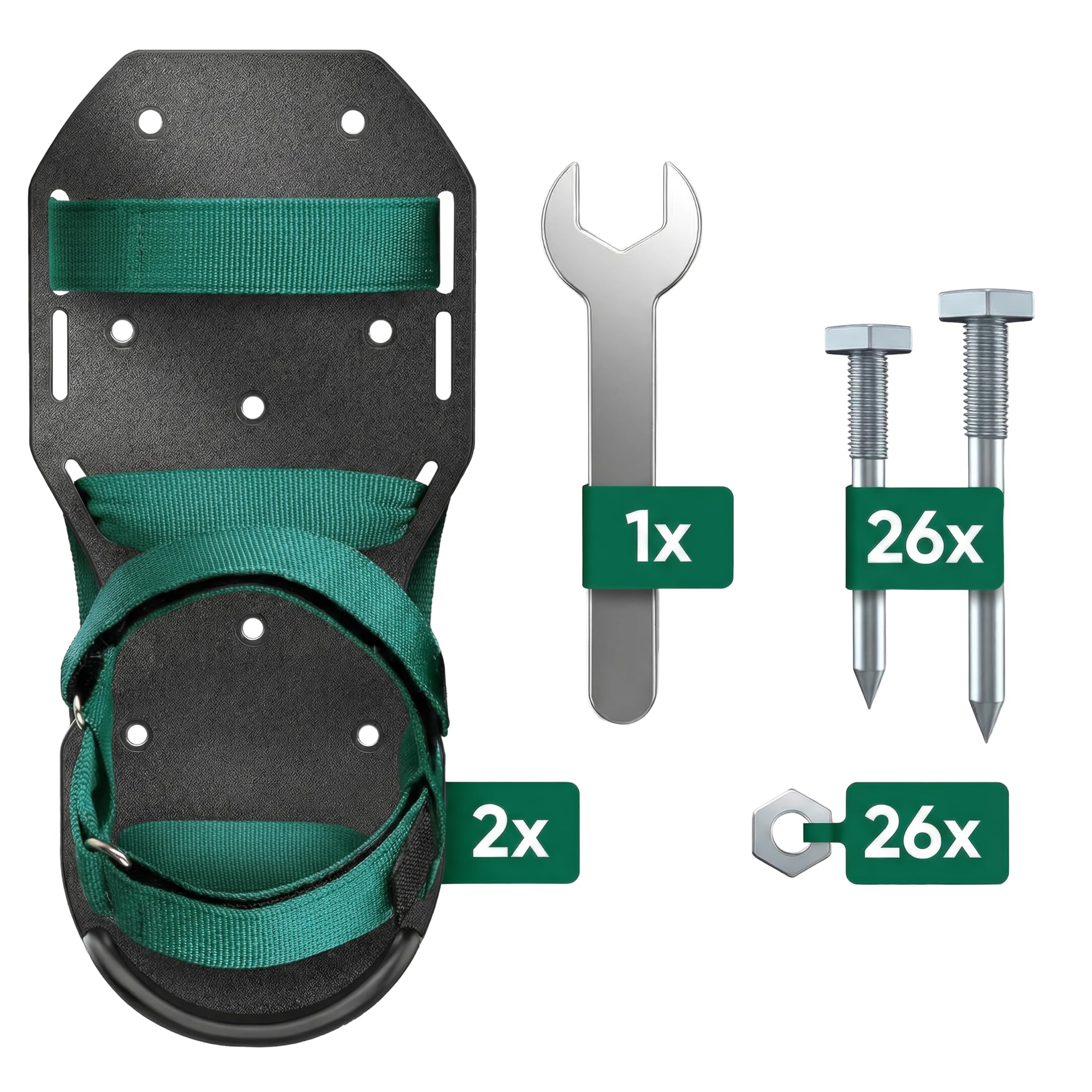 Sillar Chaussures à Clous avec Fermeture Réglable, Scarificateur Gazon 2 en 1 avec Pointes 55 mm et 40 mm, Durables pour Jardin, Sol, Pelouse, Chape et Revêtement, Pointures 37-48