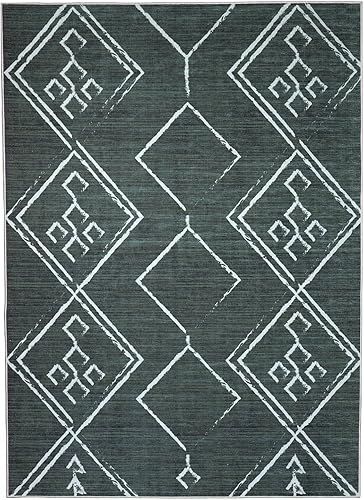 Miniatura 77 de Alfombra lavable a máquina con parte trasera antideslizante y resistente a las manchas, respetuosa con el medio ambiente, apta para familias y