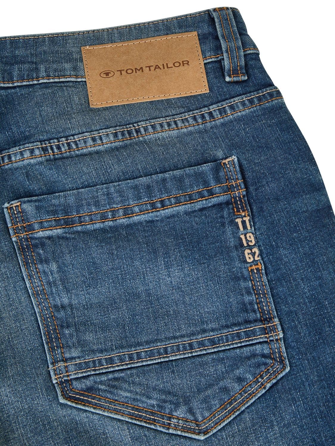 TOM TAILOR Męskie dżinsy Marvin Straight Fit Spodnie Denim Stretch Bawełna Niebieski W30 W31 W32 W33 W34 W36 W38 W40 W42