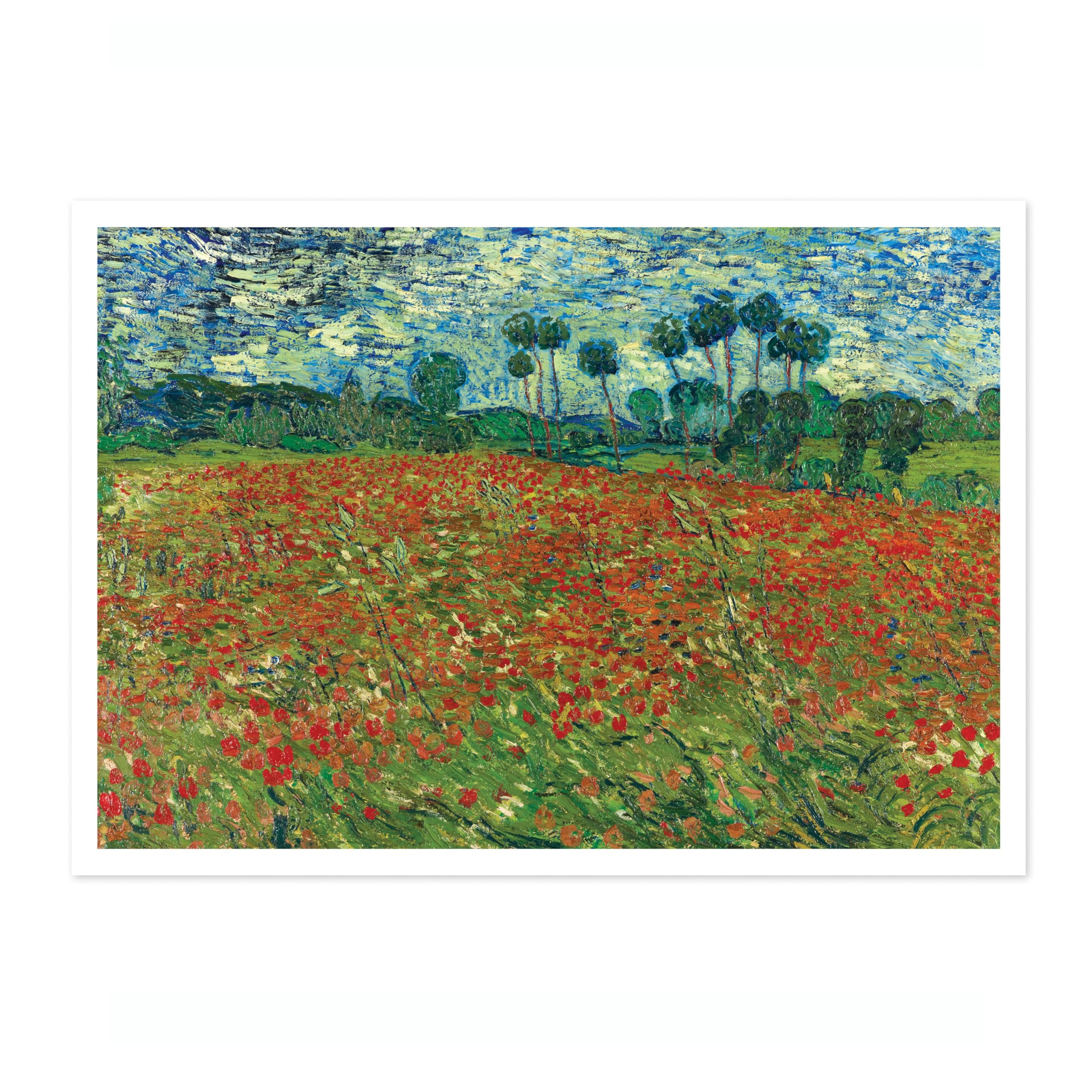 Animato Poppy Field Vincent Van Gogh Print, Classic Famous Oil Painting Print, Modern Art Exhibition, Home Decor Wall Art, Archival Matte, A3 (Print Only) - 42x29.7cm โ image 1