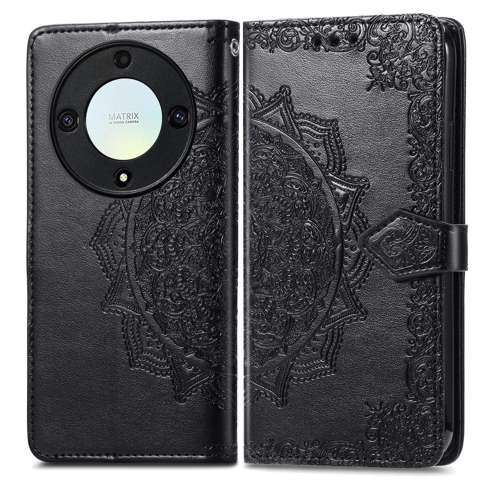 Case Per Honor X40 5G Aesthetic Custodia Honor Magic 5 Lite 5G Glitter Fiore - Cover Trasparente Antiurto In Silicone, Rosa/Argento Custodia Silicone Glitter Honor Magic 5 Lite