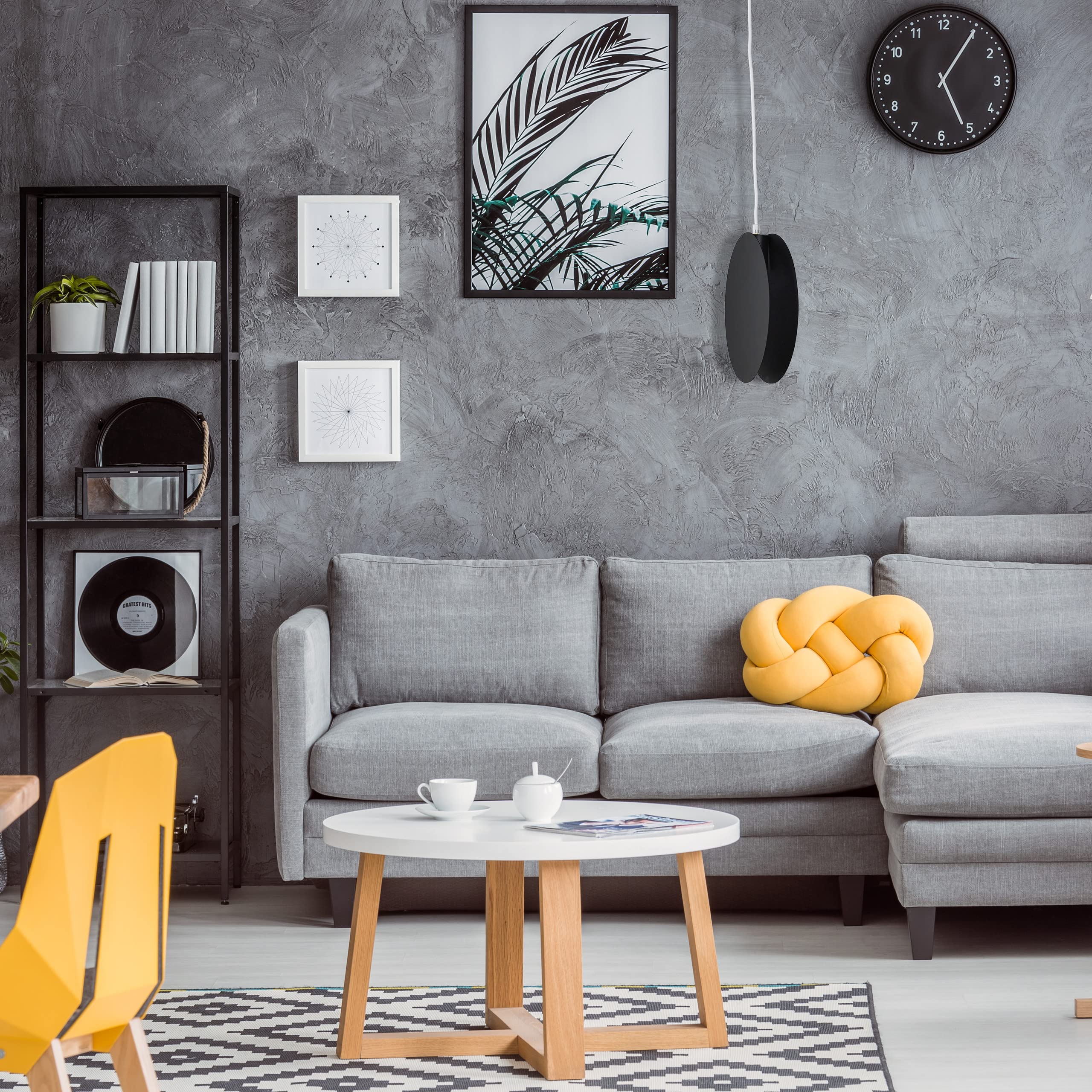Relaxdays Hängelampe Kreis – Metall, Gold, 28 Cm, E27, Höhenverstellbar