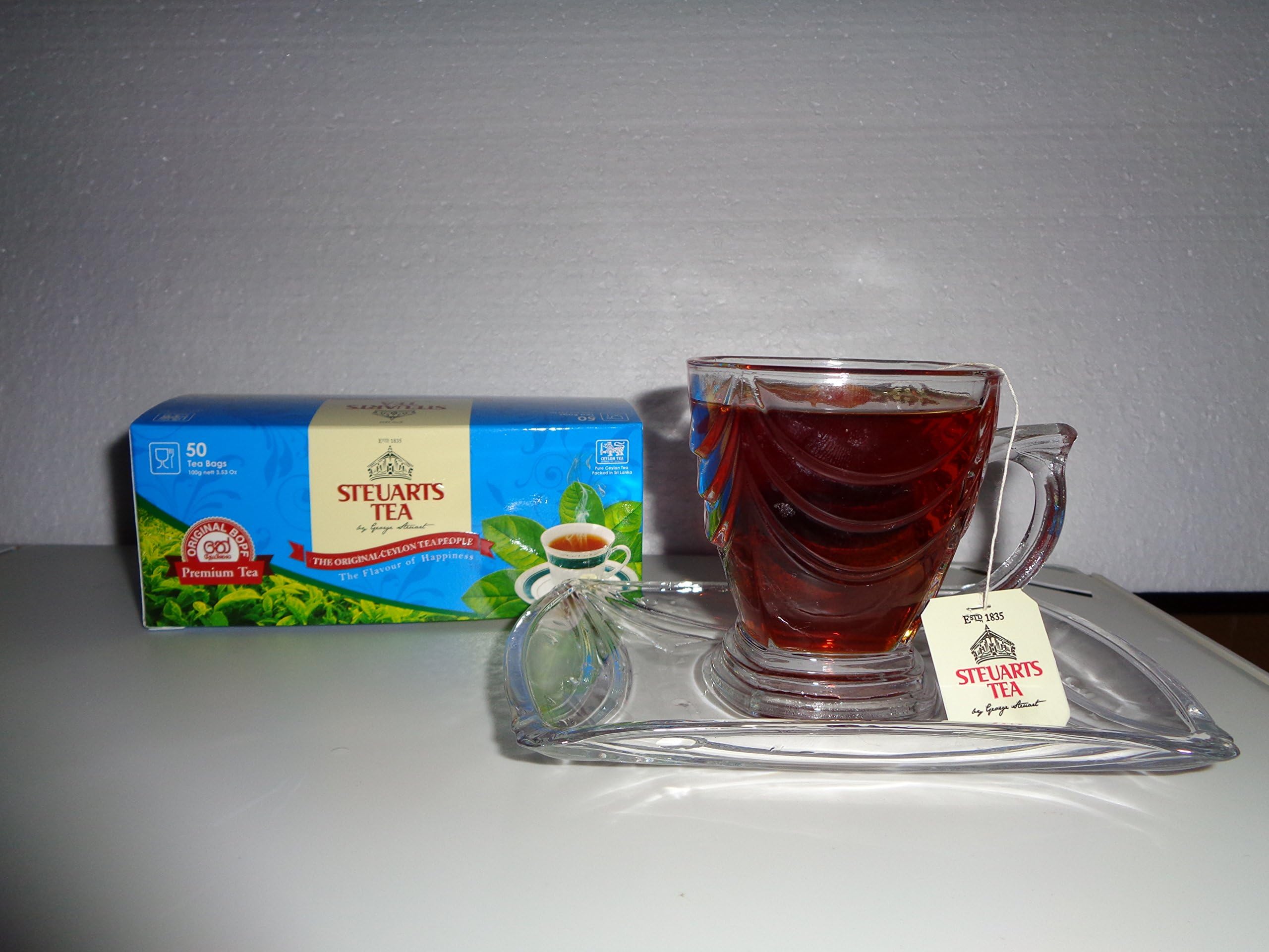 ceylon tea Steuarts tea BOPF premium black tea 50 tea bags 100g nett 3.53 Oz