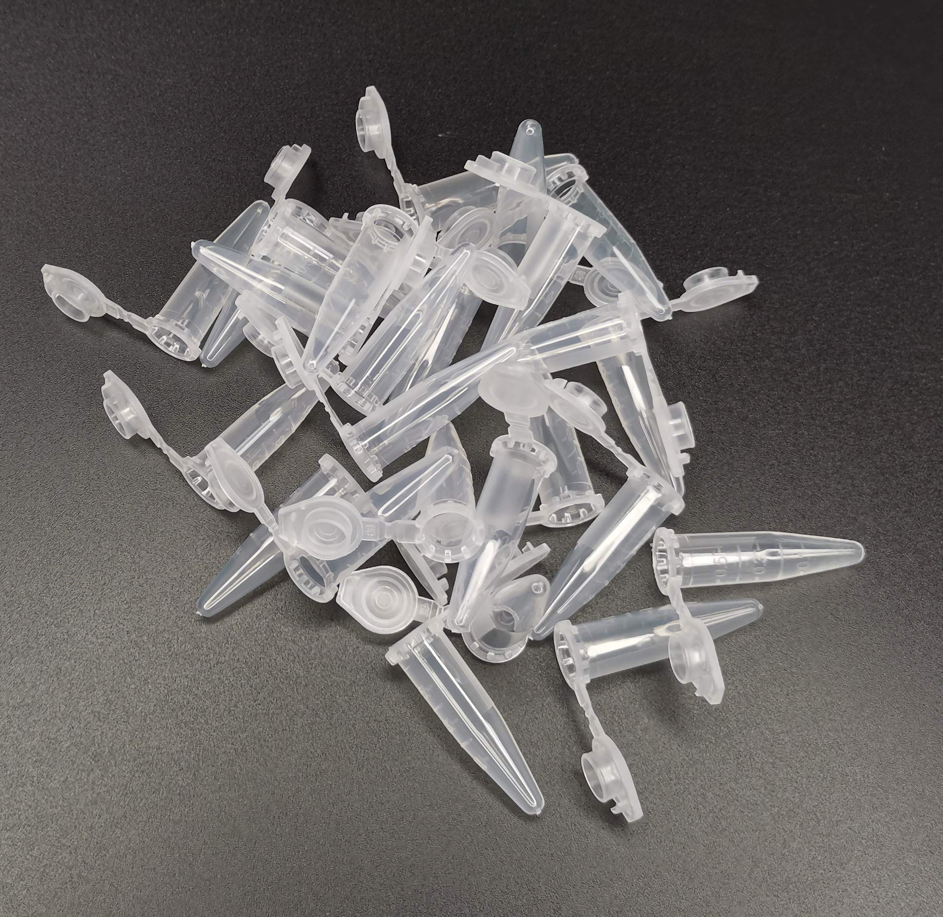 MUHWA Zentrifugenröhrchen aus Kunststoff, mit Schnappverschluss, 0,5 ml, Mikro-Reagenzgläser, klar, konisch, für Labor, 1000 Stück