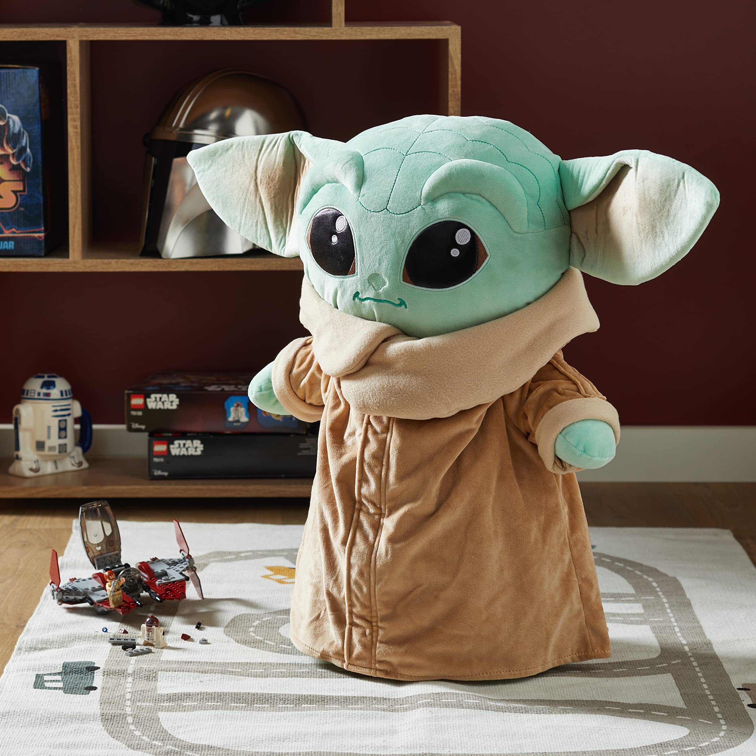 Simba 6315875795 - Disney Mandalorian, The Child Jumbo, 66cm, Baby Yoda, XXL Plüschfigur