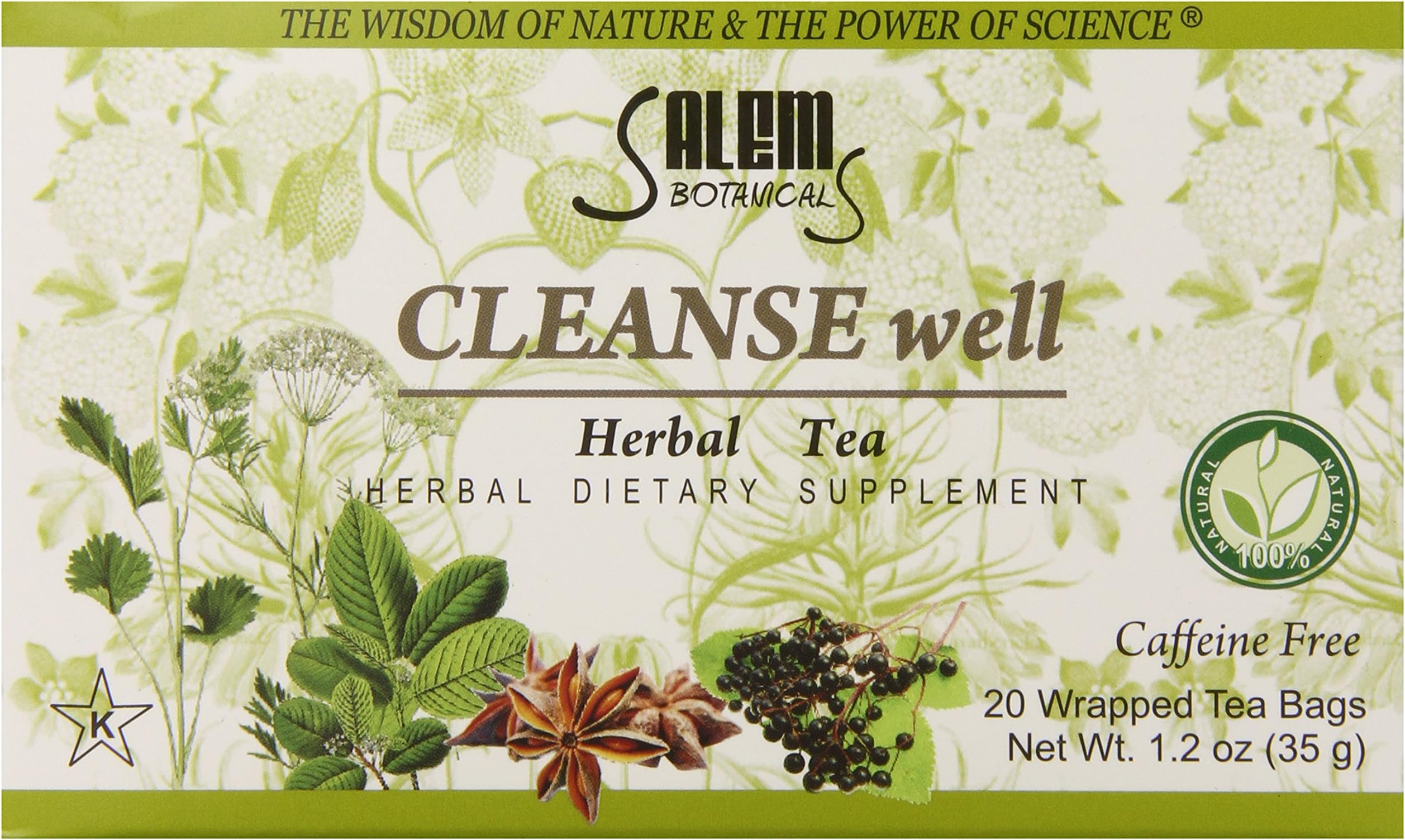 Salem BotanicalsHerbal Tea, Cleanse Well, 20 Count