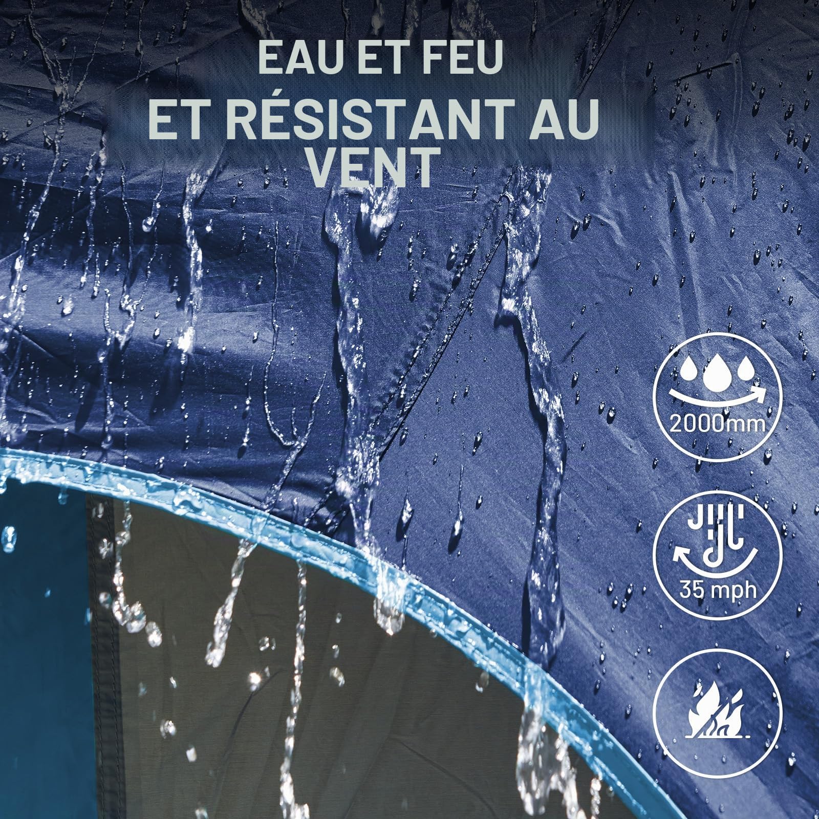 TIMBER RIDGE Tente Arrière SUV pour 5 Personnes avec Verranda Mesh Auvent Couverture de Pluie et Sac de Rangement Tente de Camping pour Van/Voiture 397x305x220 cm