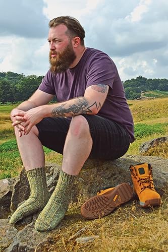 Miniatura 3 de 1 paquete de calcetines gruesos y cálidos para exteriores, acolchados, 100% lana, senderismo y senderismo