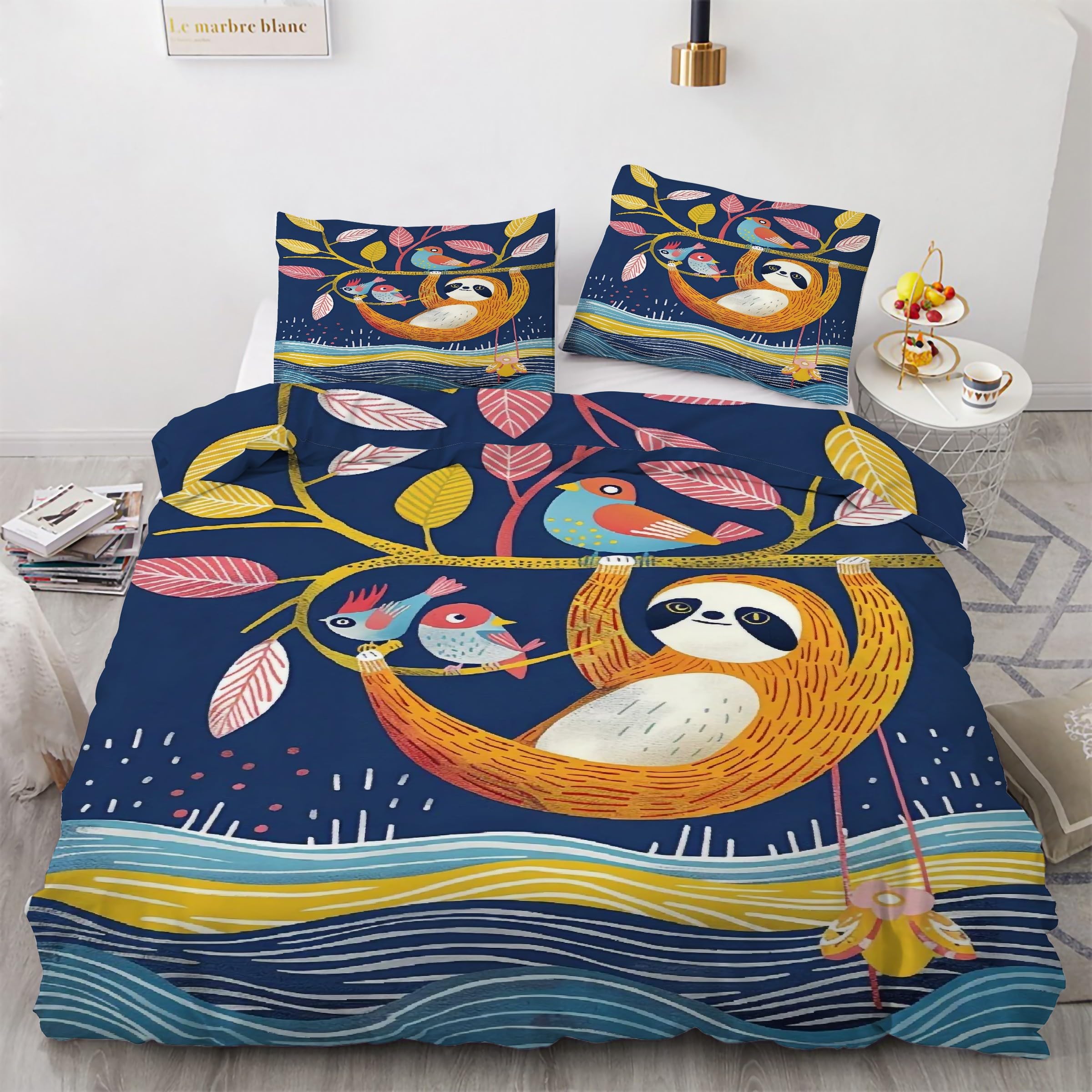 Parure de lit oiseau 220x240 pour une chambre style nature
