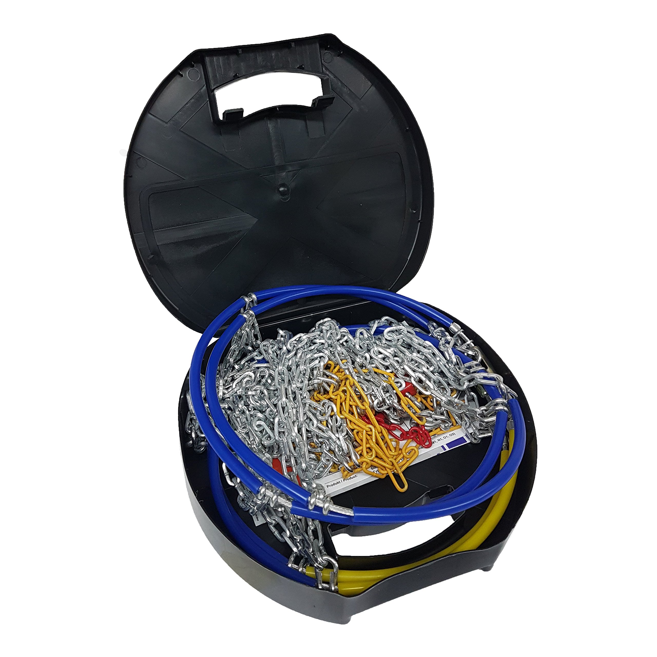 Catene Da Neve POWER GRIP 9mm - Omologate T&Uuml;V E GS, Montaggio Facile Con Tensore Auto-bloccante