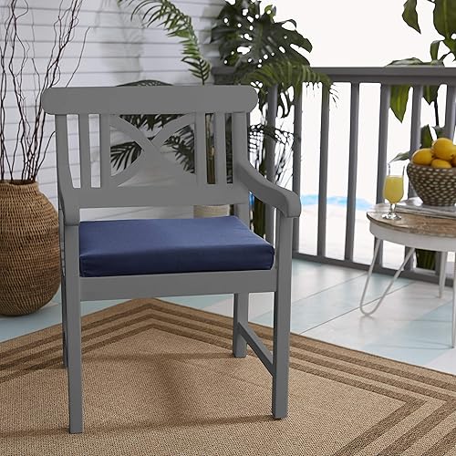Miniatura 2 de Sorra Home Swavelle-Fresco Marine 2 - Juego de 2 cojines cuadrados para asiento de silla para interiores o exteriores, 1 unidad (paquete de 1)