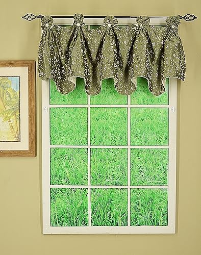 Vista 73 de Today's Curtain Lexington Panel 55 pulgadas de ancho x 84 pulgadas de largo, crudo/salvia