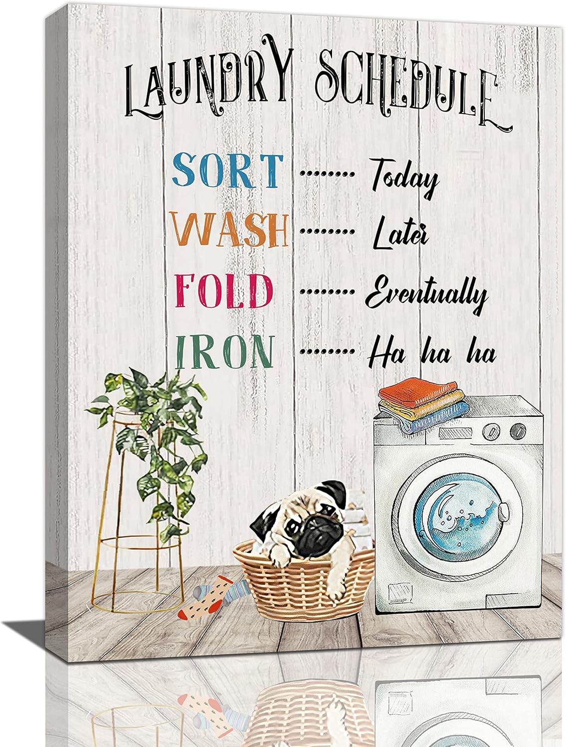 Farmhouse Laundry Wall Art Laundry Room Decor Canvas Art
