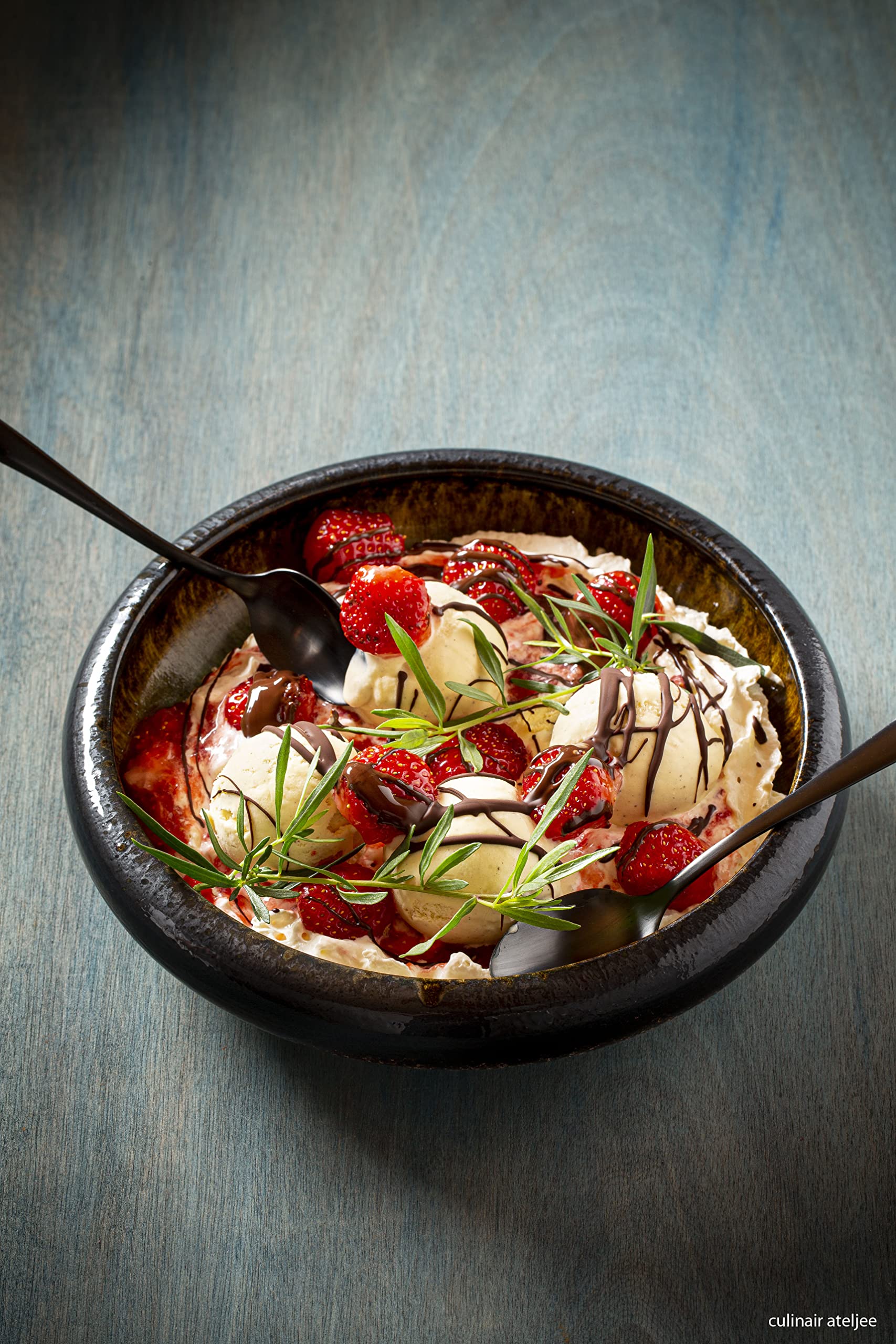 Assiette Creuse 20 Cm En émail - Bleu Marine - Highlander