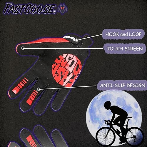 Miniatura 3 de Guantes de ciclismo, transpirables, ligeros, antideslizantes, con dedo completo y pantalla táctil para bicicleta de montaña, equitación, carreras de