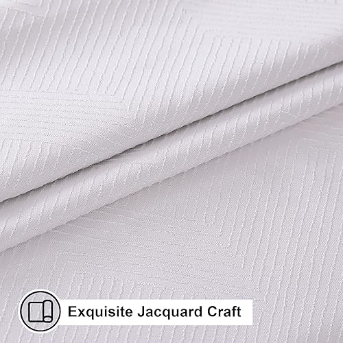 Miniatura 3 de Aiyufeng Cortinas blancas de oscurecimiento de habitación para sala de estardormitorio de 84 pulgadas de largo, 2 paneles, cortinas filtrantes de