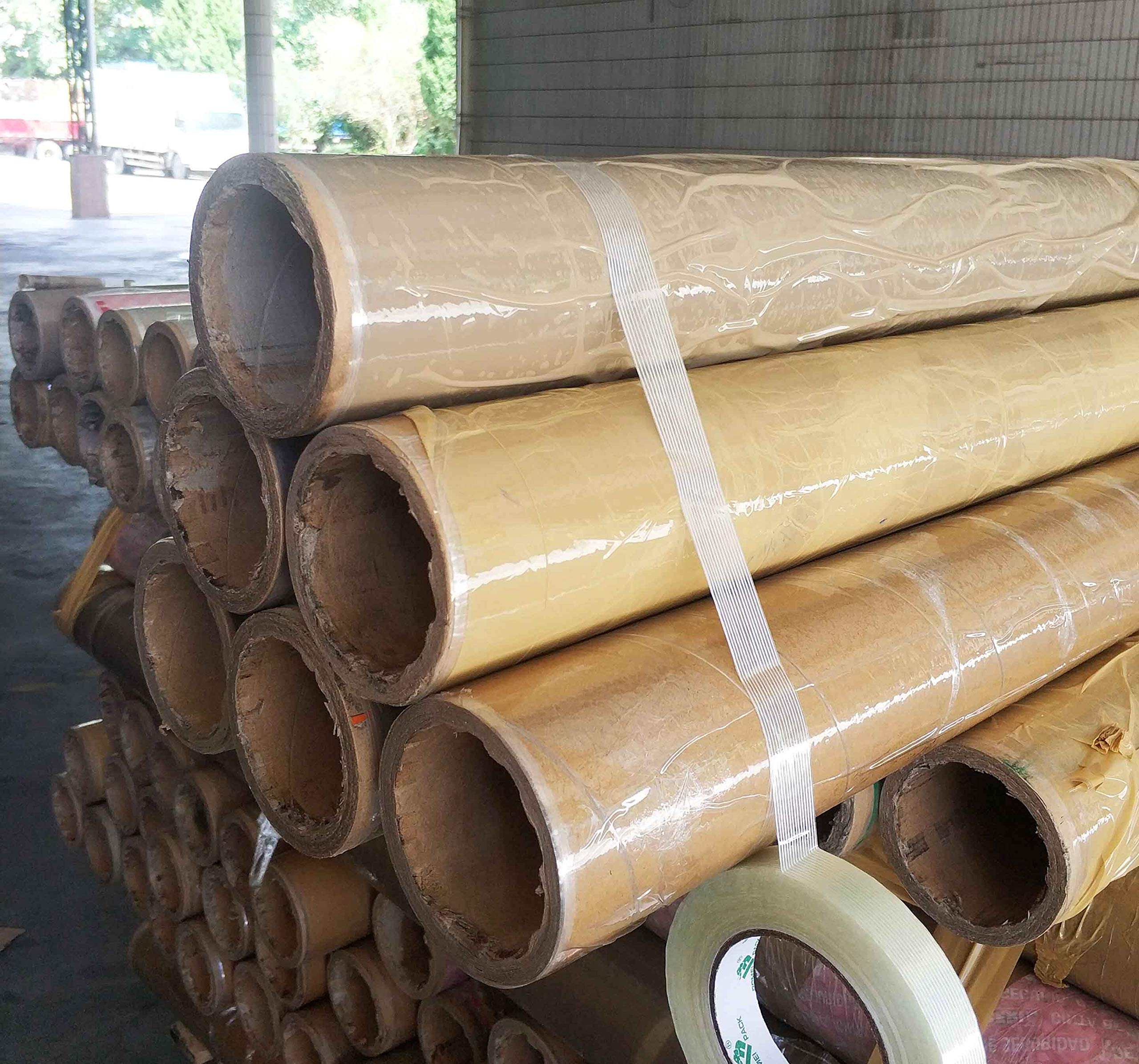 36Rolls Nastro Filamento in fibra di vetro, 5,5 Mil 24 mm x 60 yds, Nastro rinforzato in fibra trasparente per trasporto di imballaggi pesanti, BOMEI PACK