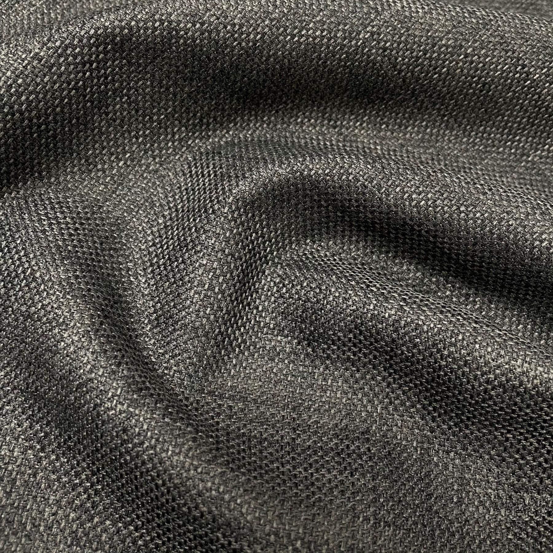 – Haaris Imaan Soft Plain Linen Look Upholstery Fabric | Fire Retardant | Fabric by The Per Metre | Curtain, Cushion, Reupholstery, Soft Furnishings, Sofa (Charcoal)