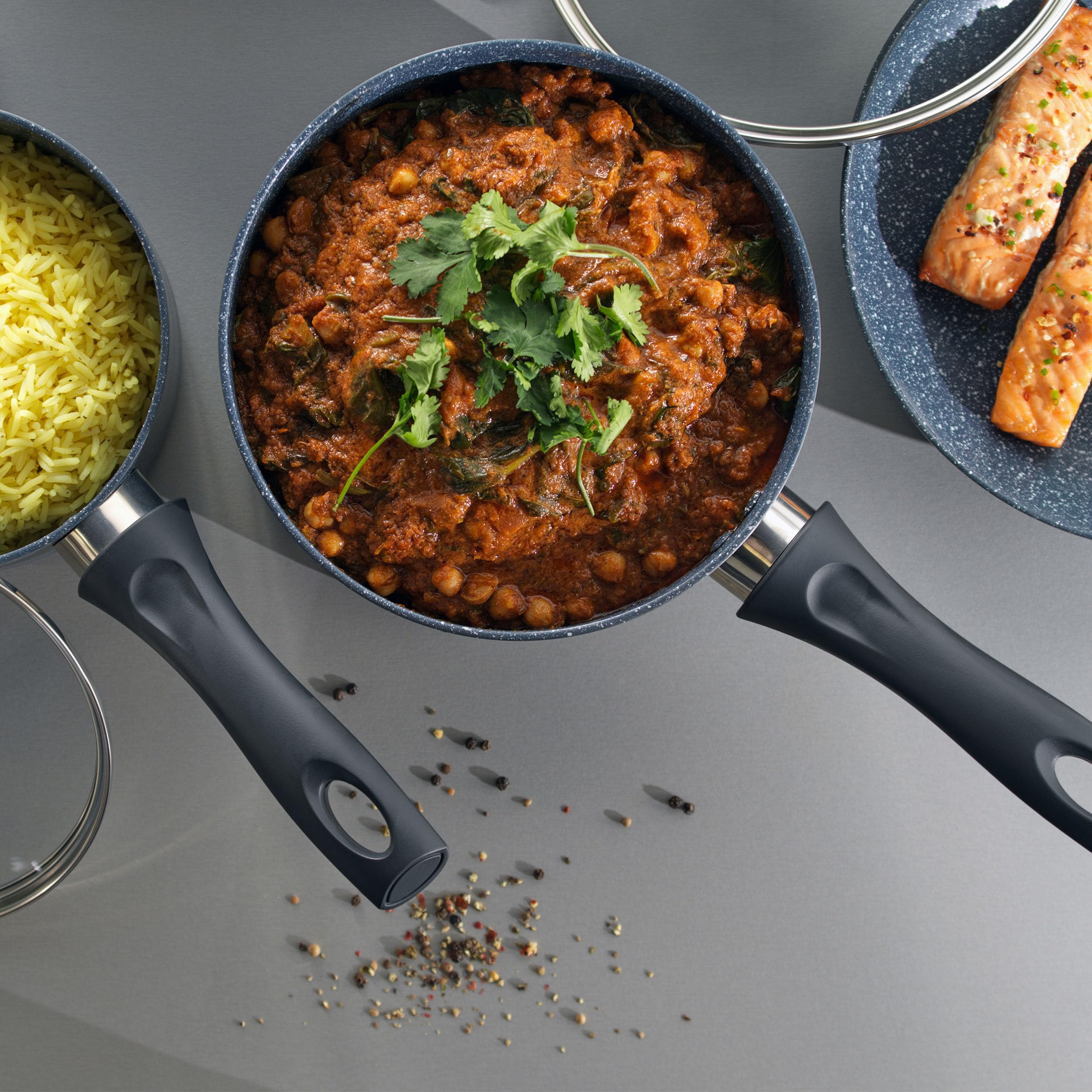 Image secondaire de Casserole Antiadhésive 18 cm Russell Hobbs avec Couvercle en Verre