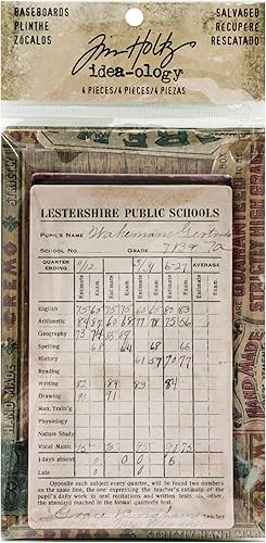 Miniatura 3 de Zócalos - Salvado por Tim Holtz Idea-ology, dos - 3 x 5 pulgadas y dos - 4 x 6 pulgadas, 4 zócalos (TH93556)